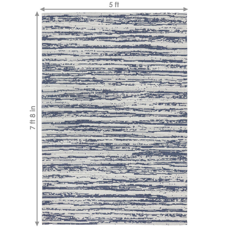 Sunnydaze Cotton Indoor Area Rug - Allusive Boundaries - 5 ft x 7 ft 8 in image number 4