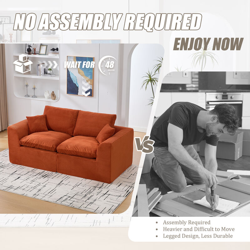 2-Seater Sofa Cloud Couch Loveseats Modular