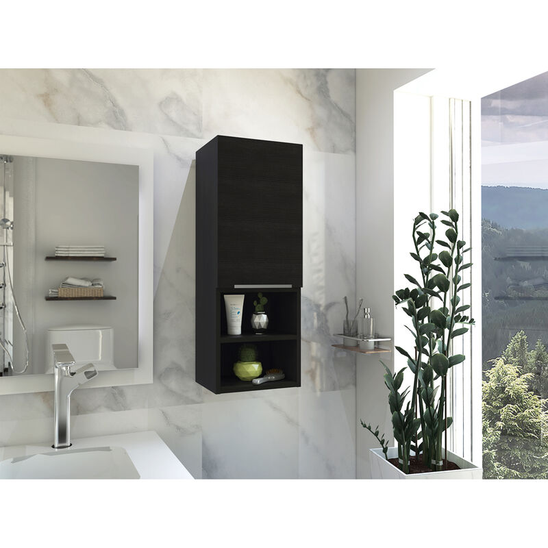 Streamdale Kingston Rectangle 2-Shelf Medicine Cabinet Black Wengue image number 7