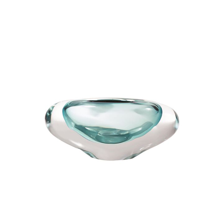 Abstract Large Azure Bean Vase