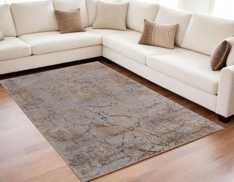 HomeRoots Abstract Power Loom Area Rug