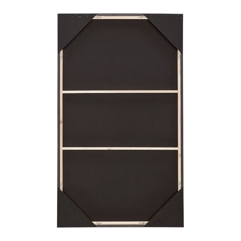 37 x 63 Inch Wall Art Decor, Framed Acrylic, Modern Abstract Black, Brown image number 4