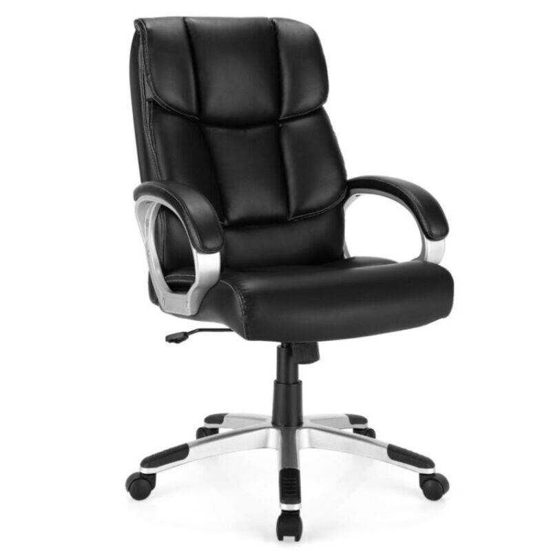 Hivvago Big and Tall Adjustable High Back Leather Executive Computer Desk Chair
