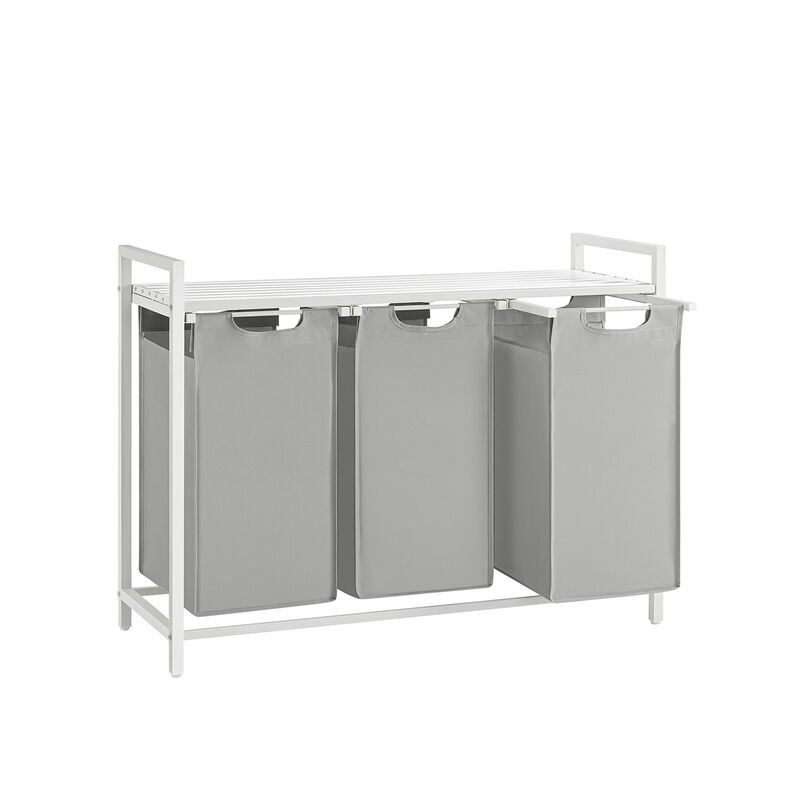 Laundry Sorter with 3 Pull-Out Bags and Removable Bins for Organized Laundry Days image number 0