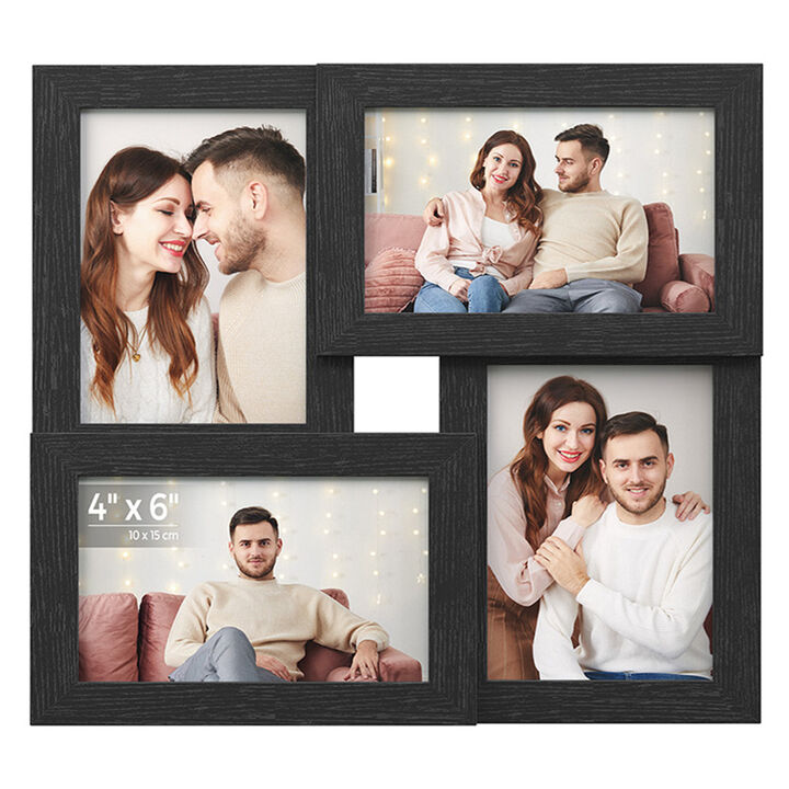 Set of 4 Family Collage Photo Frames for Wall Gallery Display