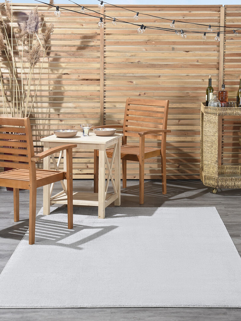 Nourison Essentials NRE01 Silver/Gray 5' x 7' Rug image number 1