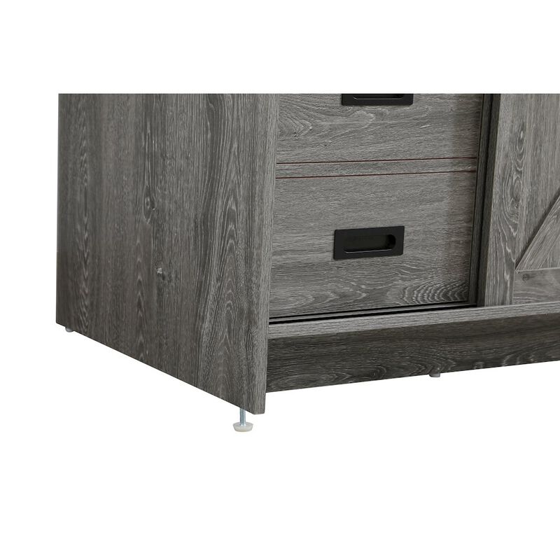 Elegant Kitchen and Bath Austin 54 Inch Single Bathroom Vanity In Rustic Grey