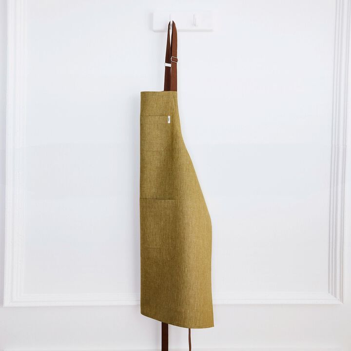 Solino Home 100% Pure Linen Apron - Kitchen Linen
