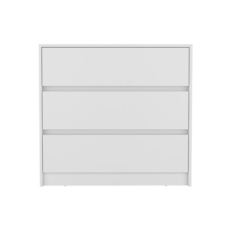 HomeRoots 33" Black Three Drawer Dresser image number 0