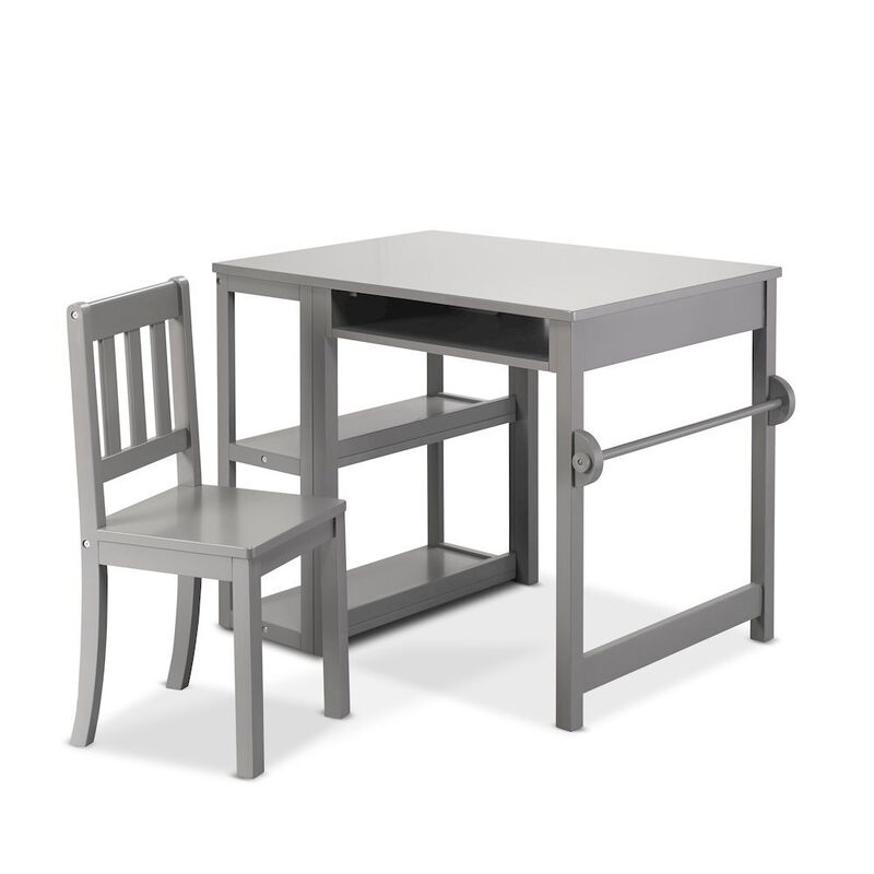 Sorelle Creative Playstation Kids Desk & Chair Set with Storage and Bookshelf image number 2