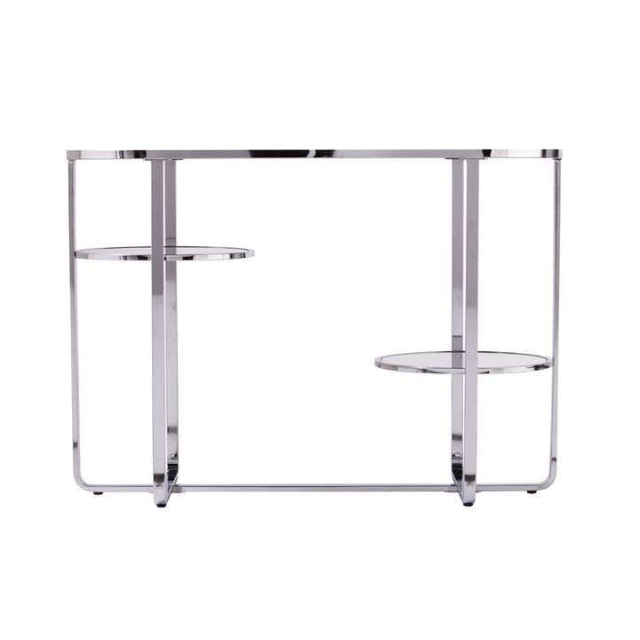 Maxina Mirrored Console Table w/ Storage