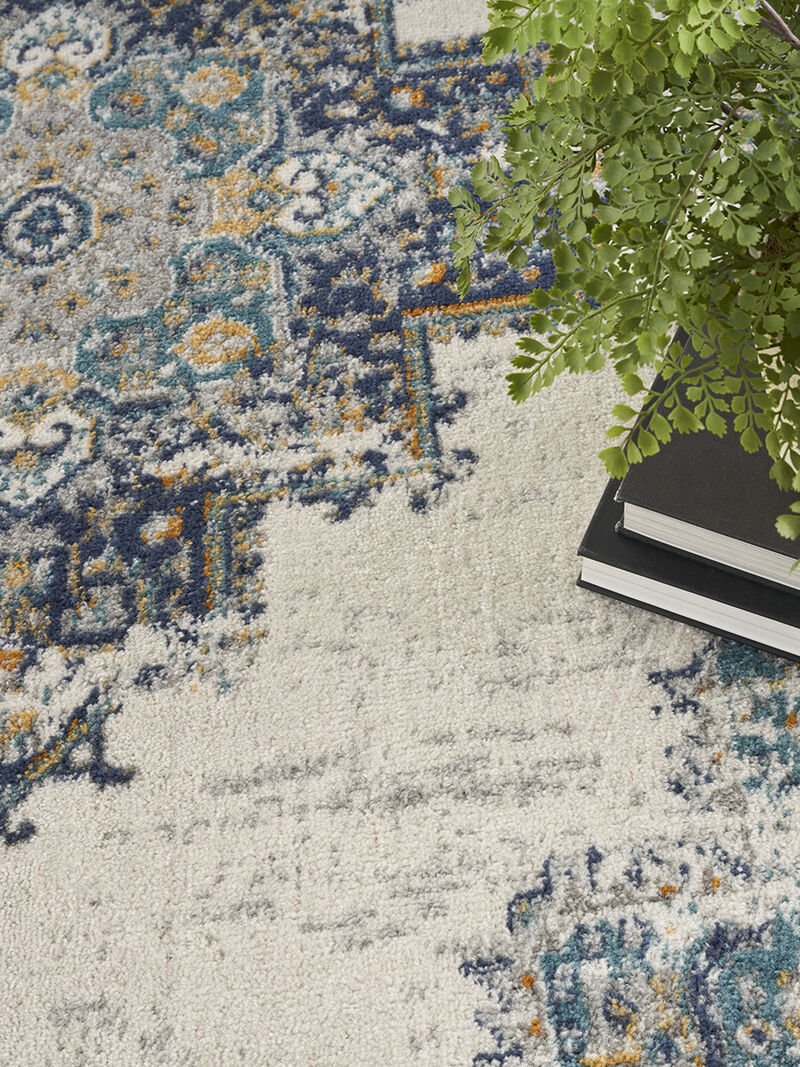 Passion PSN03 Ivory/Gray/Blue 5'3" x 7'3" Rug image number 7