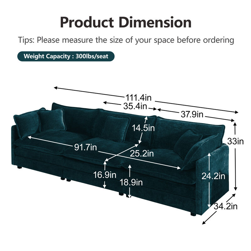 Tixpam Chenille Modular Sectional Sofa Set image number 9