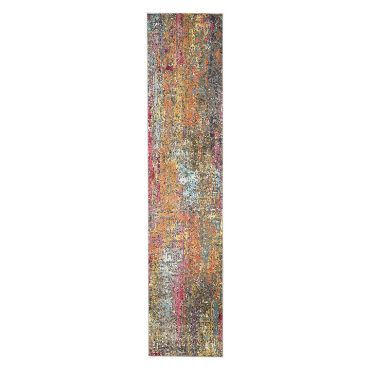 HomeRoots Abstract Non Skid Runner Rug