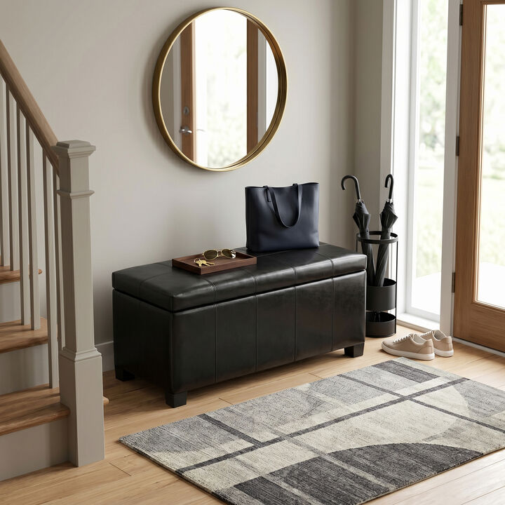 Simpli Home Dover Storage Ottoman Bench