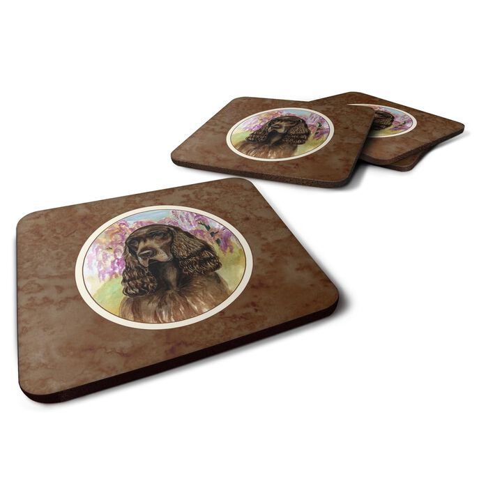 Caroline's Treasures 7033FC Field Spaniel Foam Coasters (Set of 4), 3.5, Multicolor