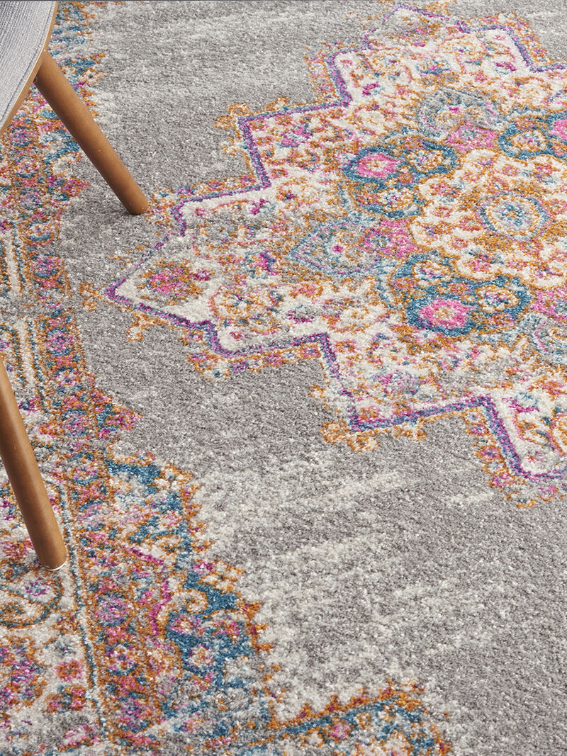 Passion PSN03 Gray 5' x Round Rug image number 7