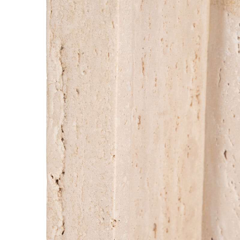 18" Travertine Rectangular Tray, Tan image number 4