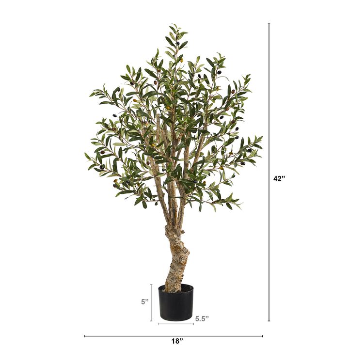 Hivvago 3.5 Feet Olive Artificial Tree