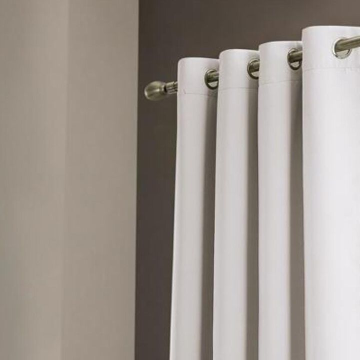 Olivia Gray Anchorage Blackout Grommet Single Curtain Panel - 54" x 90", White