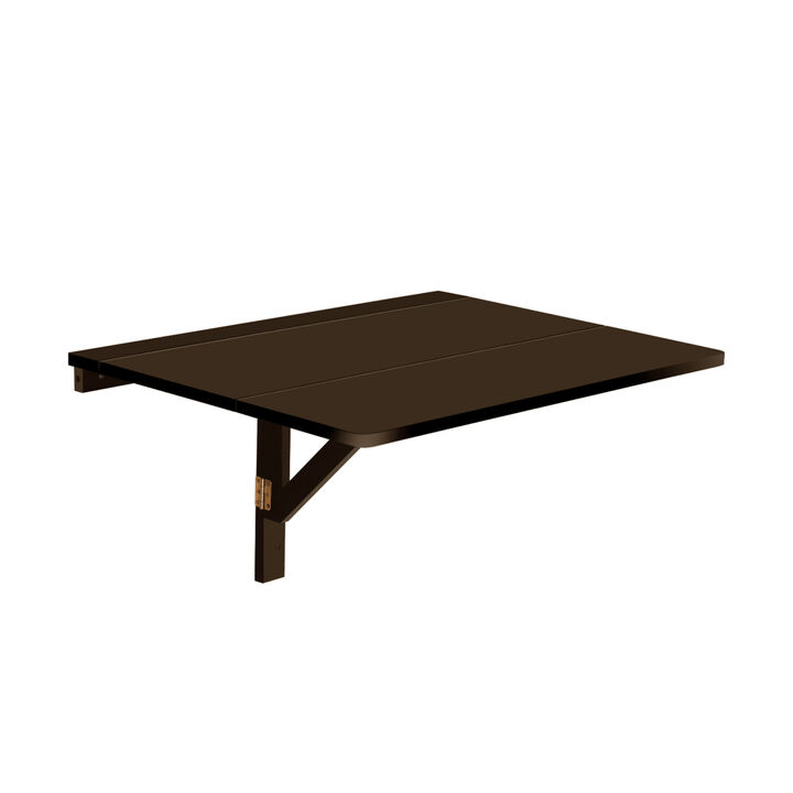 31.5 x 23.5 Inch Wall Mounted Folding Table for Small Spaces-Brown