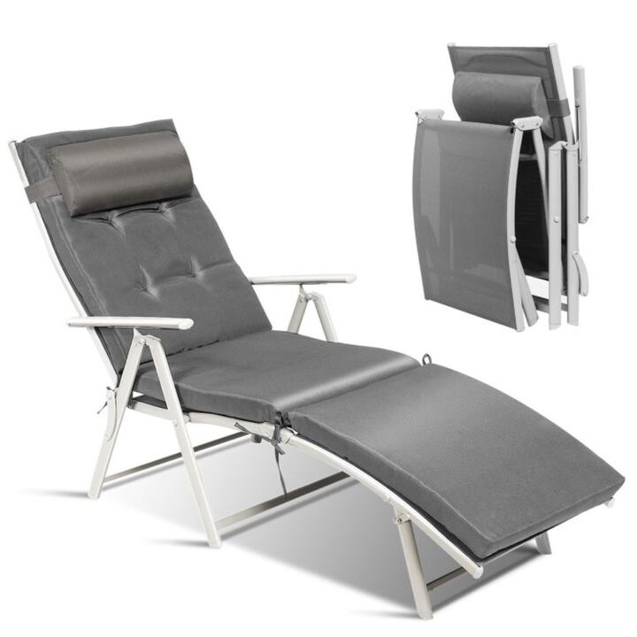 Outdoor Lightweight Folding Chaise Lounge Chair