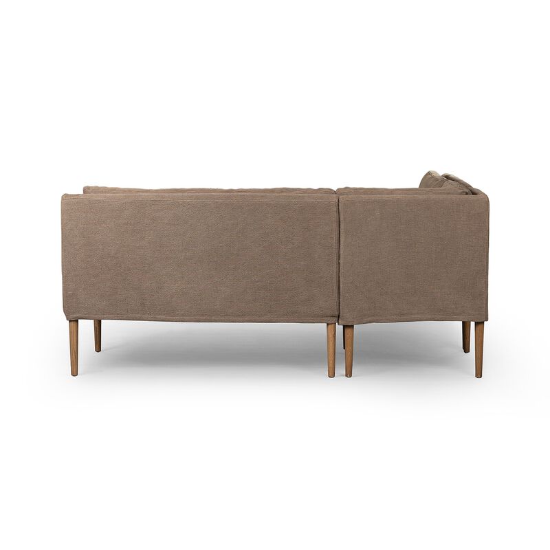 Aurelia 76" Broadway Coffee L-Shaped Dining Banquette