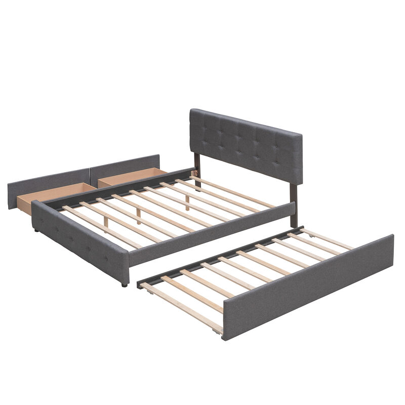 Quubpe Upholstered Platform Bed image number 1