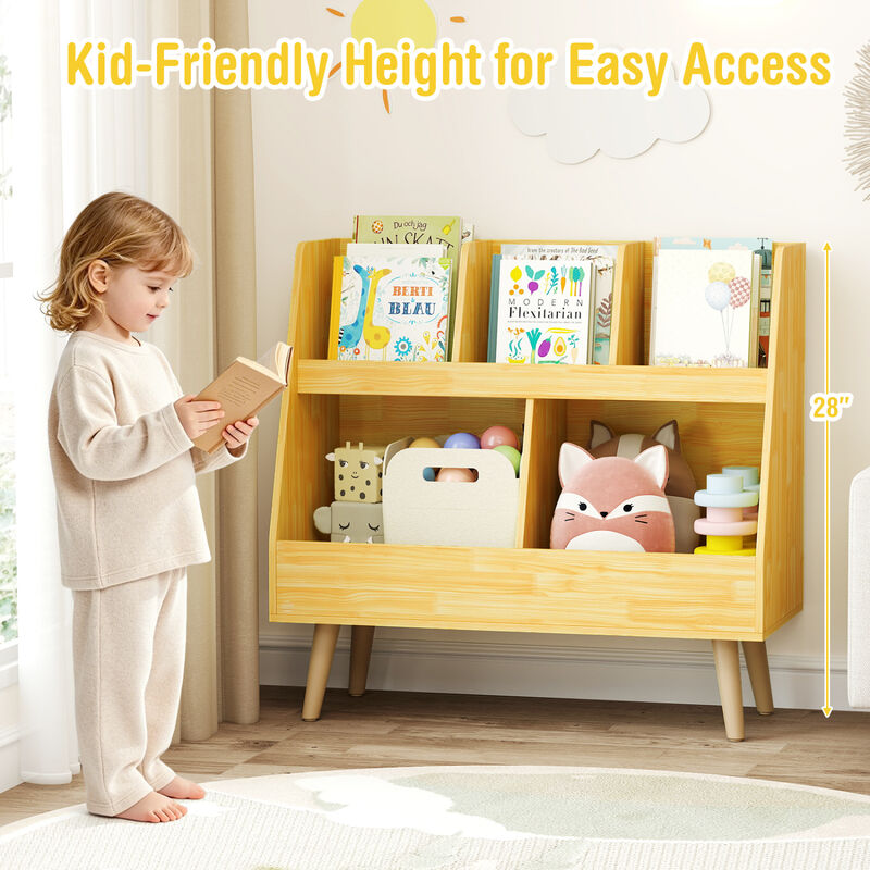 5-Cube Kids Bookshelf and Toy Organizer with Anti-Tipping Kits image number 6