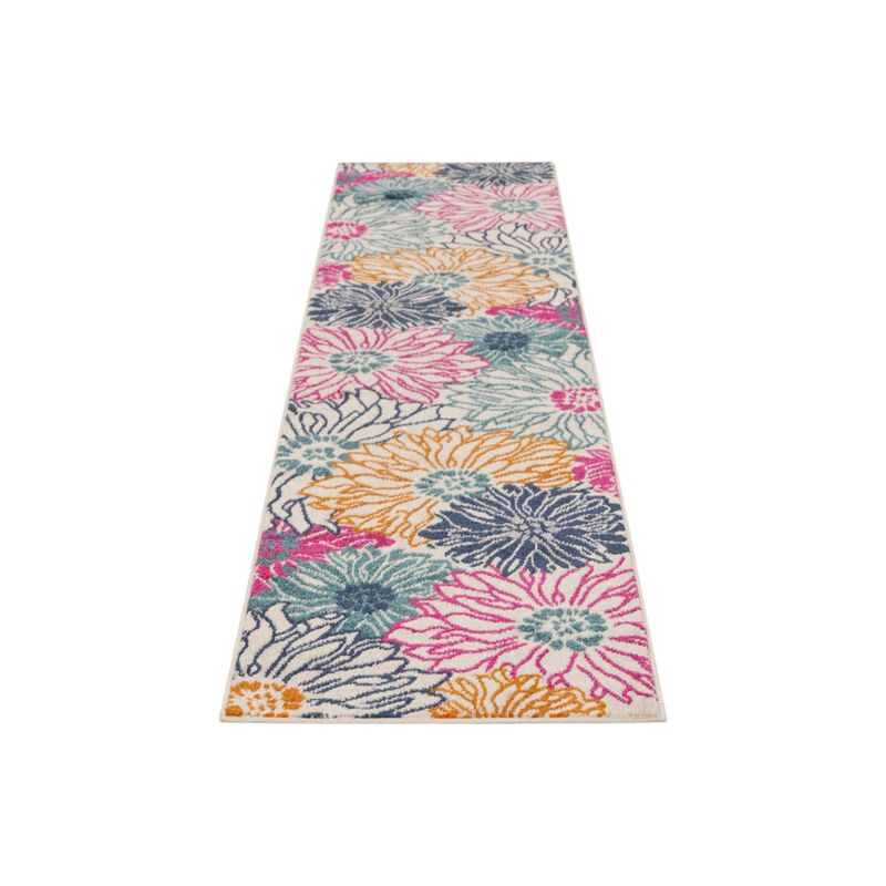 HomeRoots Floral Runner Rug image number 0