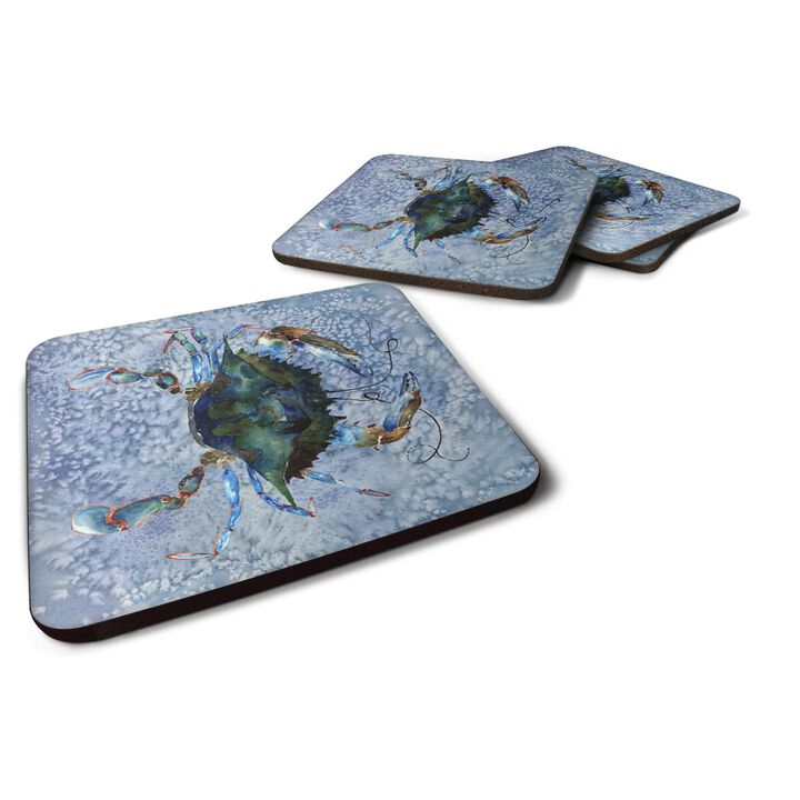 Caroline's Treasures 8151FC Crab Foam Coasters (Set of 4), 3.5 H x 3.5 W, Multicolor