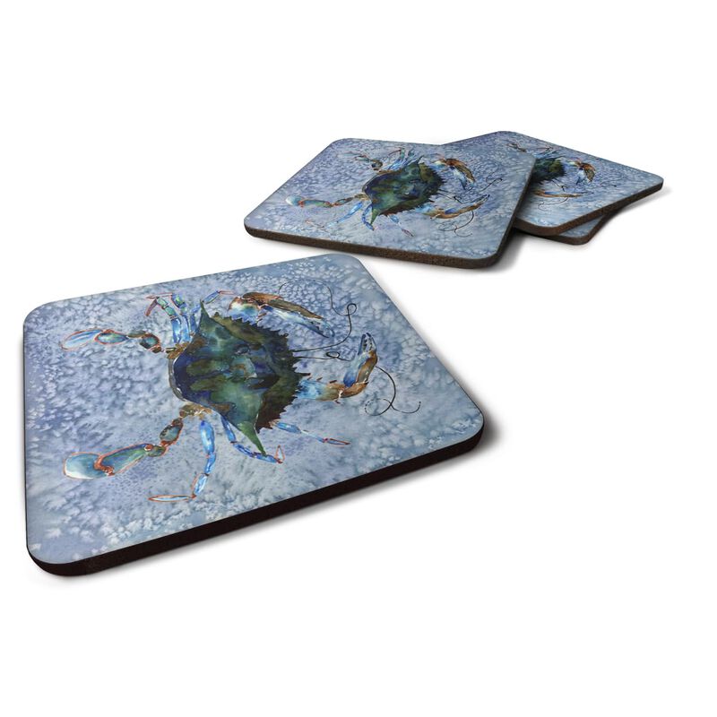 Caroline's Treasures 8151FC Crab Foam Coasters (Set of 4), 3.5 H x 3.5 W, Multicolor image number 0