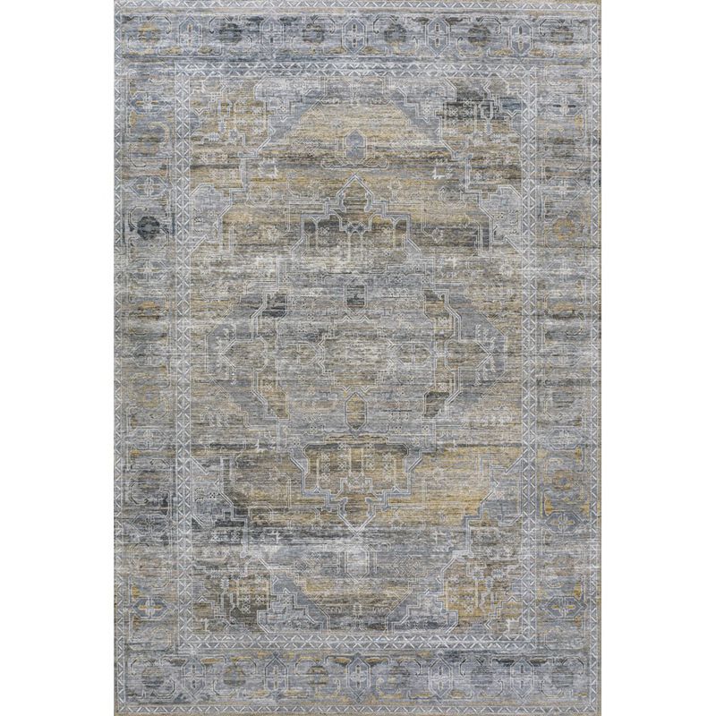 Alanya Ornate Medallion Machine-Washable Area Rug