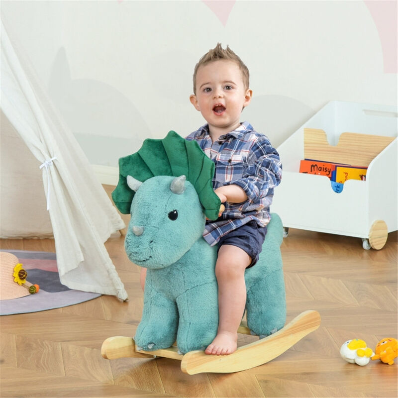 Plush Baby Rocking Horse for 3-6 Year Olds, Safe & Comfortable Ride-On Toy for Kids