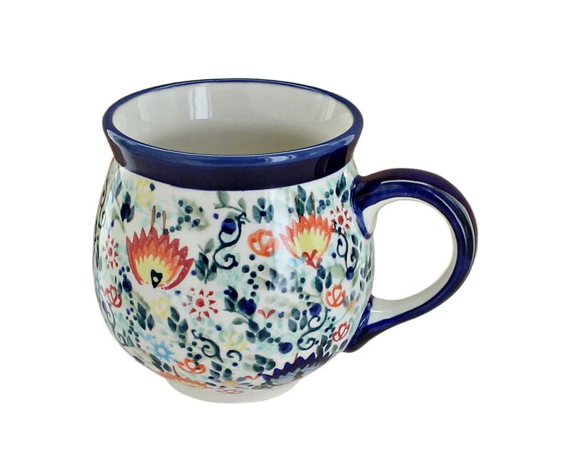 Blue Rose Polish Pottery Halsey Bubble Mug