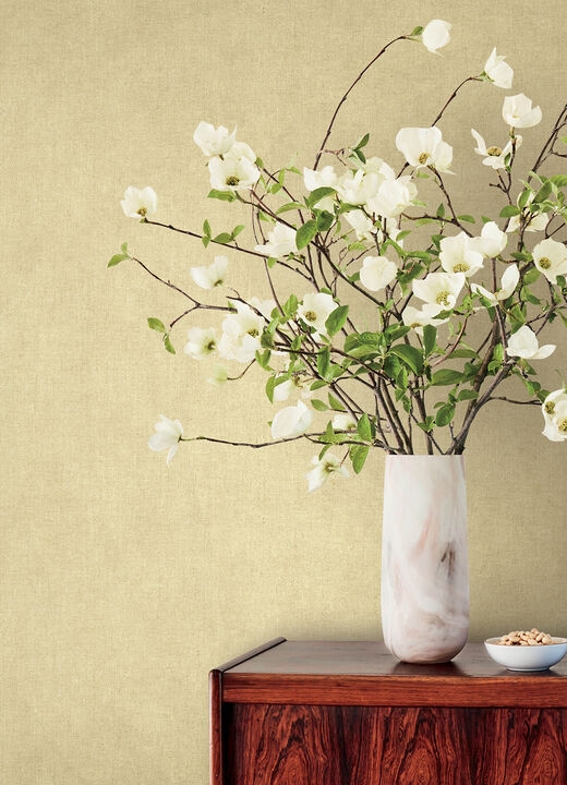 Nuovo Ivory Faux Linen Wallpaper (Set of 2)
