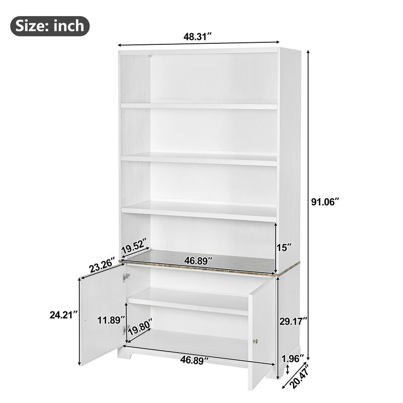 Dilut Tall Bookcase Storage Cabinet image number 8