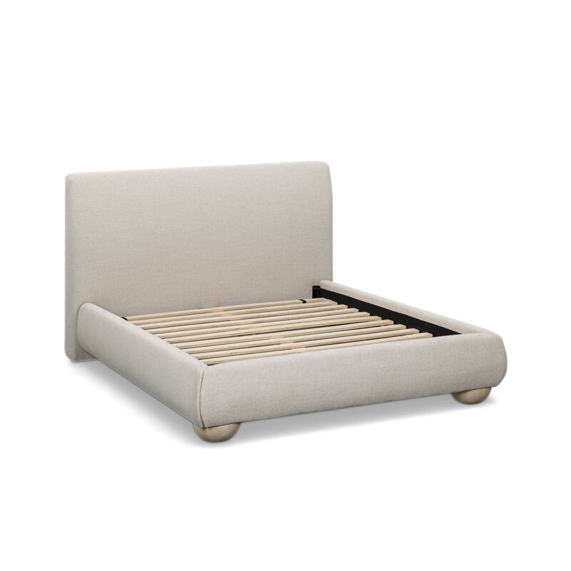 Rayne Honey Textured Fabric King Bed image number 5