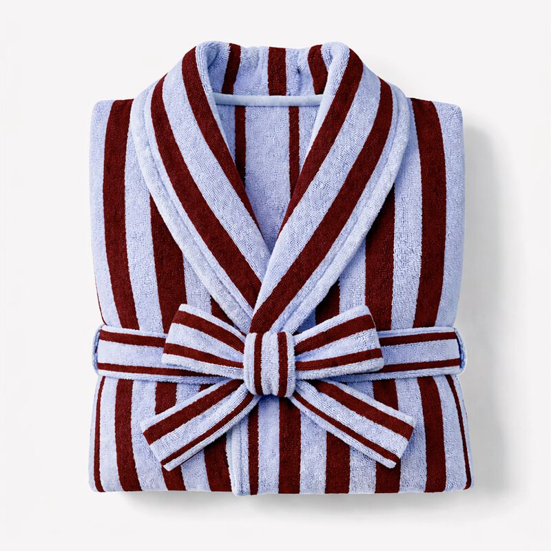 Vintage Cabana Stripe Cotton Bath Robe image number 0