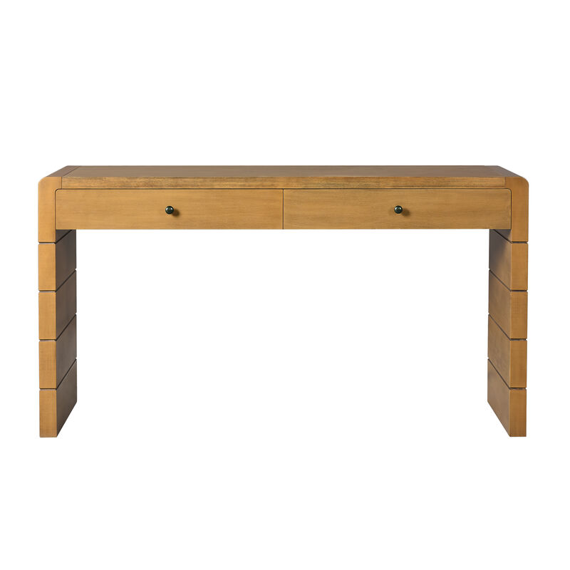 Merax Farmhouse Rustic Console Table with Storage