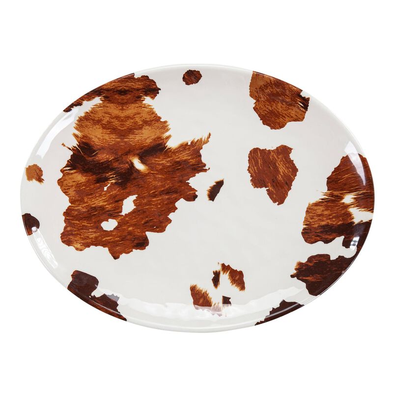 Elsa Cowhide 14-Piece Dinnerware Set image number 1