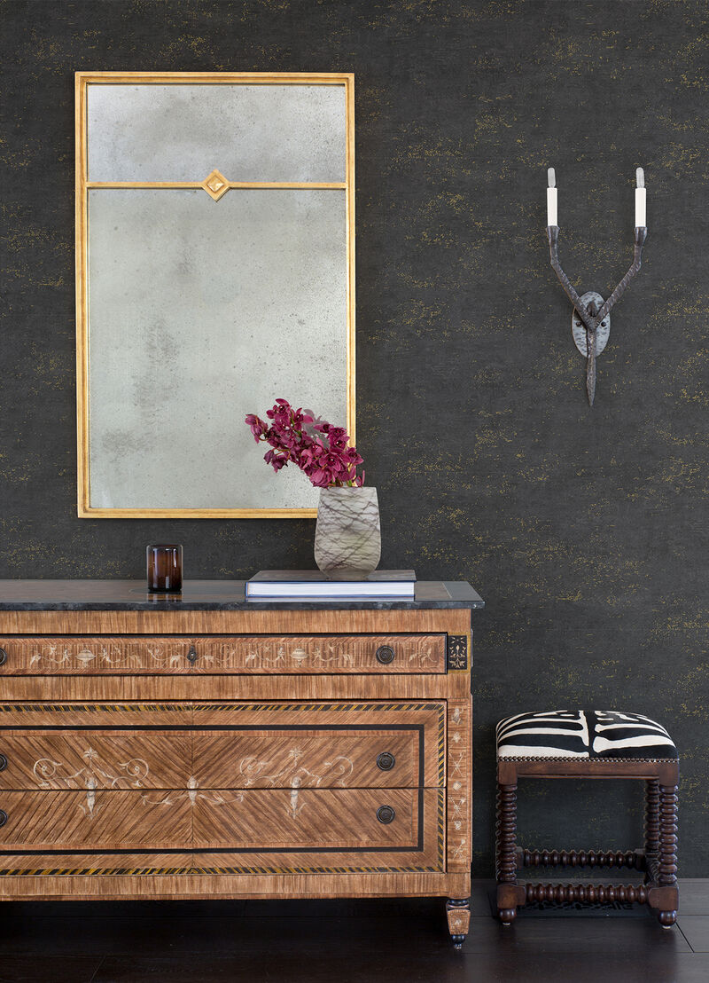 Elatha Charcoal Gilded Texture Wallpaper image number 1