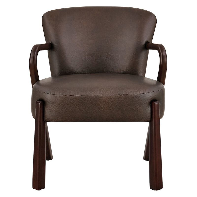 Arden Faux Leather Upholstered Accent Armchair image number 5