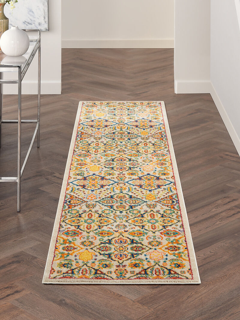 Allur ALR03 Ivory/Multicolor 2'3" x 10' Rug