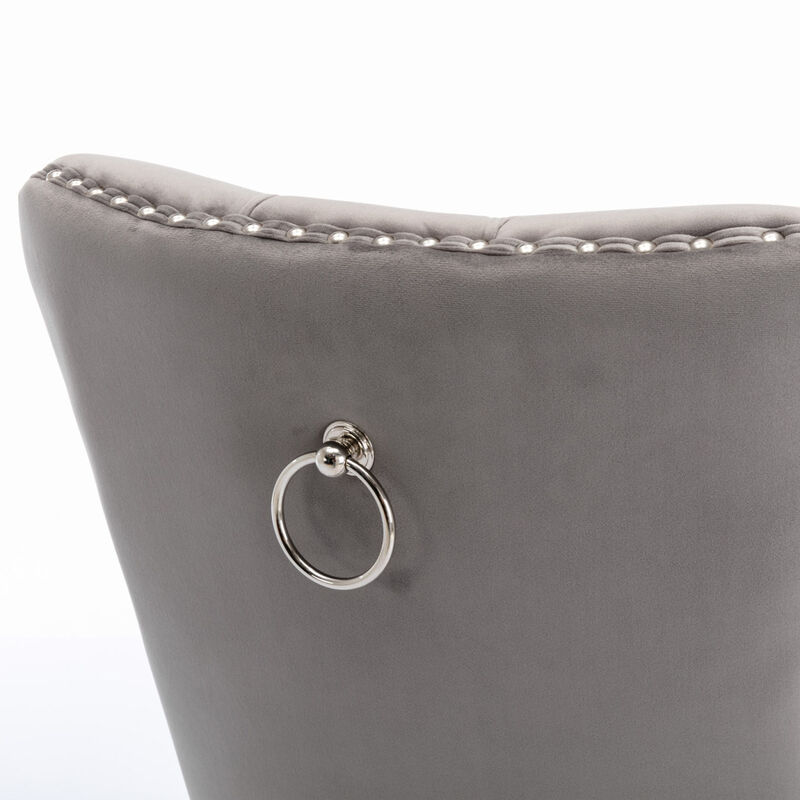 Streamdale Contemporary Velvet Dining Chair Set Of 2