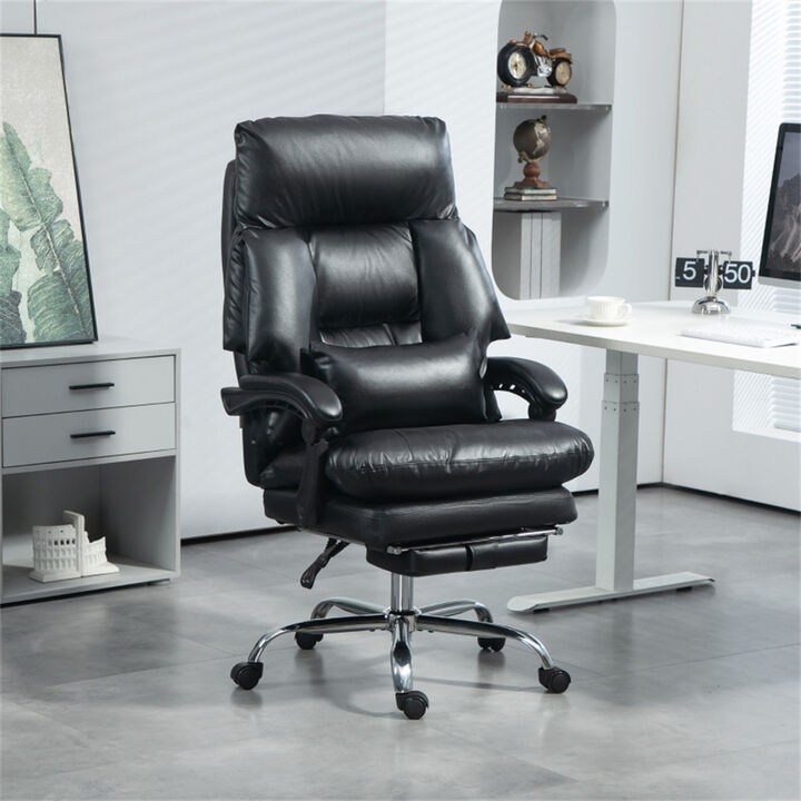 Ergonomic Massage Office Chair with Armrests and Reclining Tilt Function