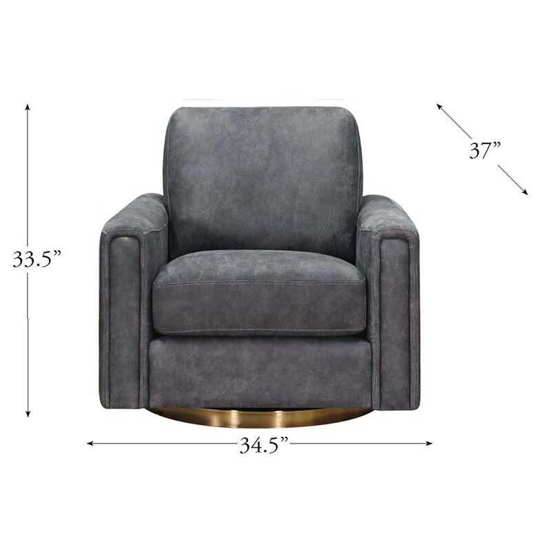 Hayward Swivel Leather Chair