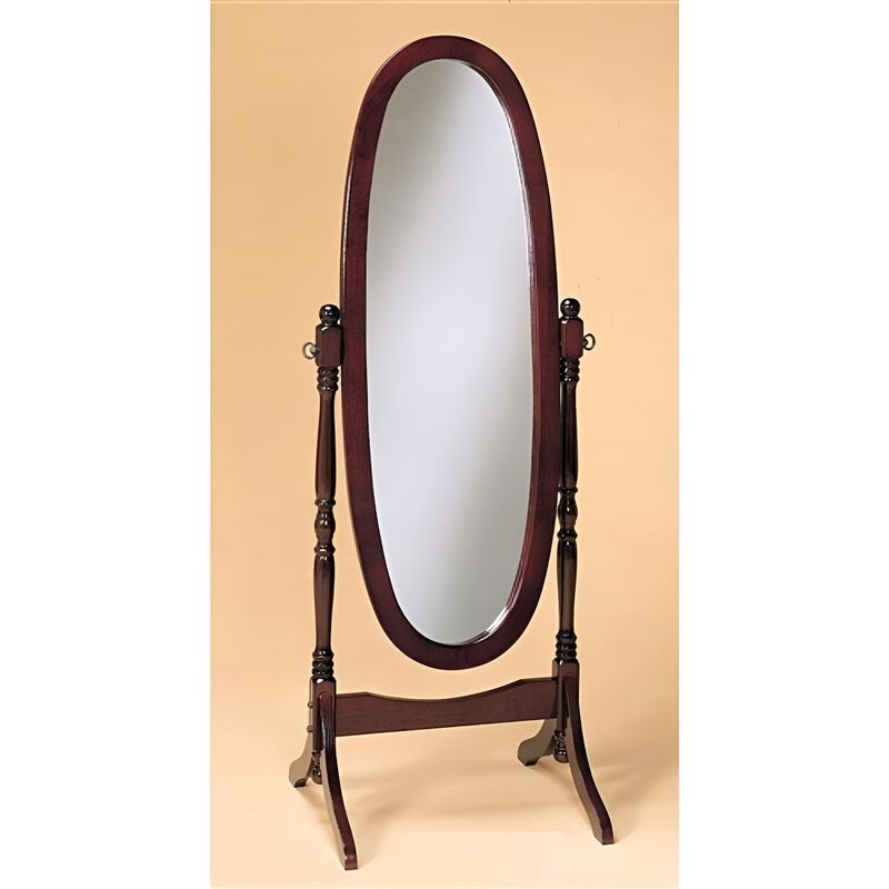 Oval Cheval Mirror Full Length Solid Wood Floor Mirror