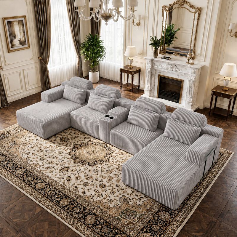 Kupkex U-Shaped Sectional Sofa image number 2