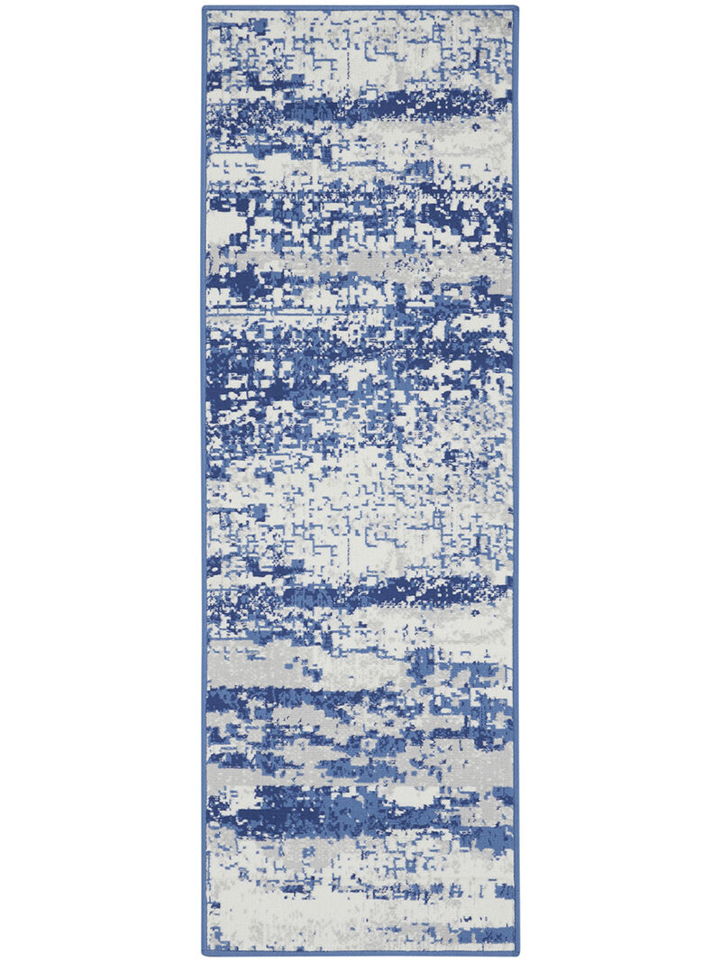 Whimsicle WHS06 Ivory/Navy 2' x 6' Rug